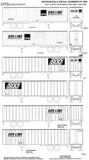 HO Scale Microscale 87-999 Soo Line 40' Piggyback Trailers Decal Set