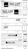 HO Scale Microscale 87-999 Soo Line 40' Piggyback Trailers Decal Set