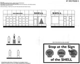 HO Scale Microscale 87-993 Shell Oil Company Gas Station Sign Decal Set