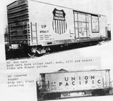 HO Scale Microscale 87-7 Union Pacific UP Freight Cars 1965-1970 Decal Set