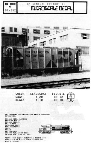 HO Scale Microscale 87 252 Burlington Northern BN General Freight Equi ho-scale-microscale-87-252-burlington-northern-bn-general-freight-equi