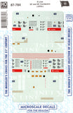 HO Scale Microscale 87-784 K-Line 20, 40 & 45' Containers Decal Set