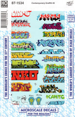 Microscale HO Scale Train Graffiti Decals - #87-1523 Street Art Details