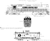 HO Scale Microscale 87-42 Illinois Central Gulf ICG Orange Diesels Decal Set