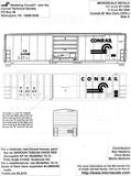 HO Scale Microscale 87-1046 Conrail NYC & PRR Last Scheme 50' Box Cars Decal Set