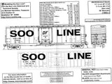 HO Scale Microscale 87-1114 Soo Line 50' Boxcar Red w/White Lettering Decal Set