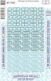 HO Scale Microscale 87-1423 Passenger Car Window Gaskets Black & Silver Decal