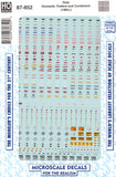 HO Scale Microscale 87-852 Domestic Trailer & Container Data Decal Set