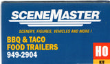 HO Scale Walthers SceneMaster 949-2904 BBQ & Taco Stand Food Trailers