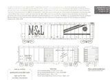 HO Scale Microscale 87-1509 Minneapolis & St. Louis MSTL 40' & 50' Box Car Decal