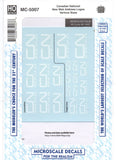 HO Scale Microscale MC-5007 CN Canadian National White Web Address Logo Decal