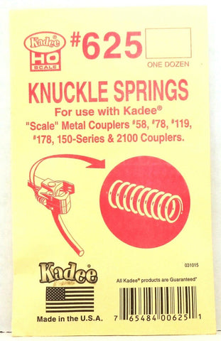 HO Scale Kadee #625 Knuckle Spring for Scale Head Couplers (12) pcs