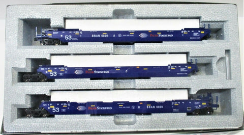 HO Scale Kato 30-9055 Pacer Stacktrain BRAN 6020 Gunderson Maxi IV Well Car Set