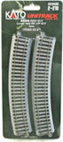 HO Scale Kato Unitrack 2-210 Curve Track 21-5/8" 550mm Radius pkg (4)