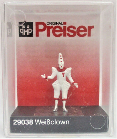 HO Scale Preiser Kg 29038 Circus Clown in White Suit/Outfit Figure