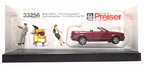 HO Scale Preiser Kg 33256 Audi Convertible Woman w/Everything Must Fit Set