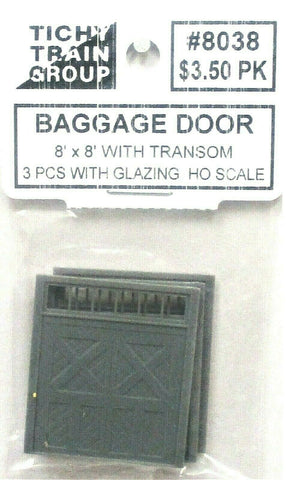 HO Scale Tichy Train Group 8038 Baggage Doors w/Transom pkg (3)