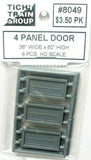 HO Scale Tichy Train Group 8049 4-Panel Doors pkg (6)