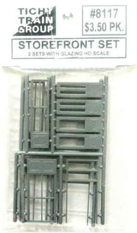 HO Scale Tichy Train Group 8117 Storefront Set w/2 Different Door Styles