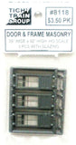HO Scale Tichy Train Group 8118 4-Lite Factory Door w/3-Lite Transom & Frame