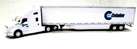 HO Scale Trucks n Stuff 29 Celadon Kenworth T680 Semi Tractor w/53' Trailer