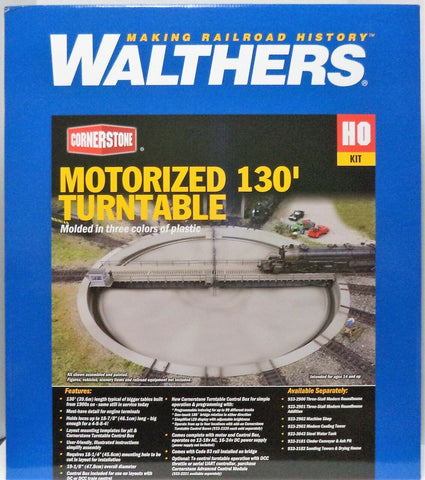HO Scale Walthers Cornerstone 933-2859 Assembled Motorized 130' Turntable DC/DCC