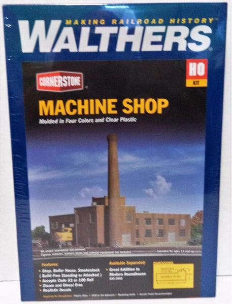 HO Scale Walthers Cornerstone 933-2902 Machine Shop Building Kit ...