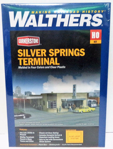 HO Scale Walthers Cornerstone 933-2934 Silver Springs Bus Terminal Building Kit