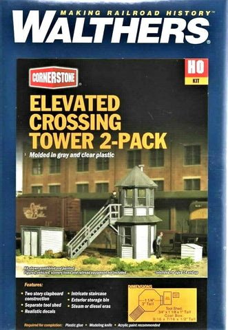 HO Scale Walthers Cornerstone 933-2945 Elevated Crossing Tower Kit pkg (2)