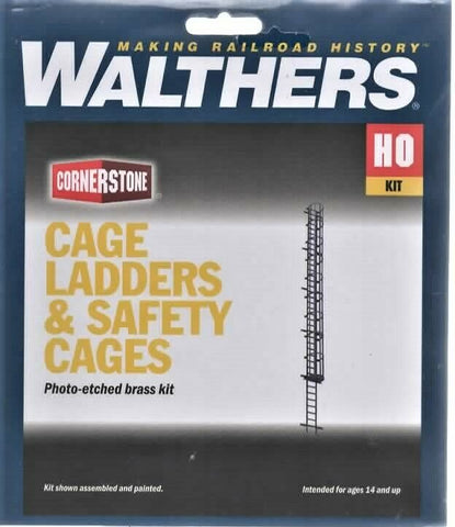 HO Scale Walthers Cornerstone 933-2956 Cage Ladders and Safety Cages Kit