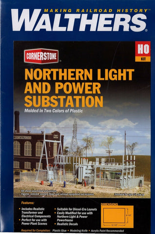 HO Scale Walthers Cornerstone 933-3025 Northern Light & Power Substation Kit