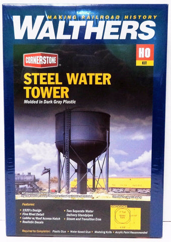 Walthers Cornerstone HO 933-3043 Steel Water Tower Kit