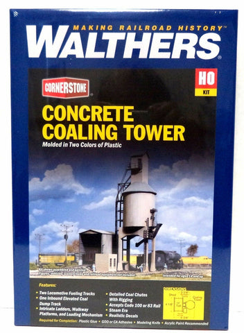HO Scale Walthers Cornerstone 933-3042 Concrete Coaling Tower Building Kit