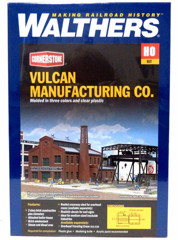 HO Scale Walthers Cornerstone 933-3045 Vulcan Manufacturing Company Building Kit