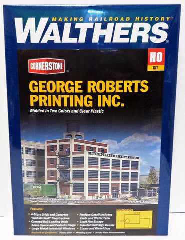 HO Scale Walthers Cornerstone 933-3046 George Roberts Printing Company Kit