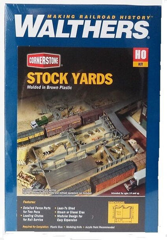 HO Scale Walthers Cornerstone 933-3047 Two Pen Stock Yards Kit
