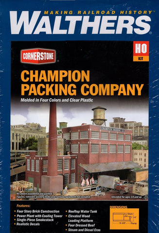 HO Scale Walthers Cornerstone 933-3048 Champion Packing Plant Building Kit