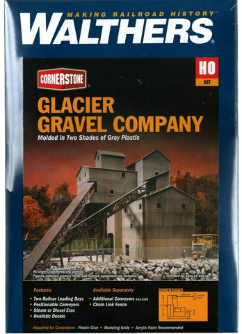 HO Scale Walthers Cornerstone 933-3062 Glacier Gravel Company Building Kit