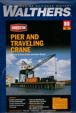 HO Scale Walthers Cornerstone 933-3067 Pier & Traveling Crane Kit