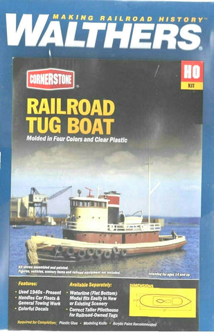 HO Scale Walthers Cornerstone 933-3153 Railroad Tugboat Kit