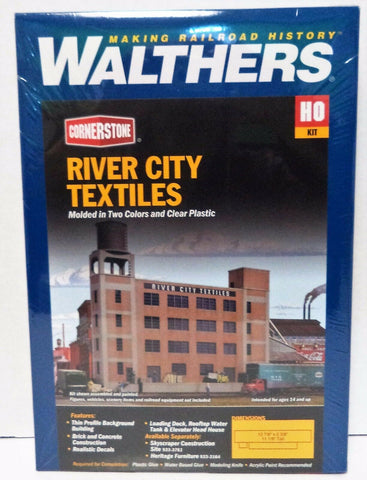 HO Scale Walthers Cornerstone 933-3178 River City Textiles Background Building