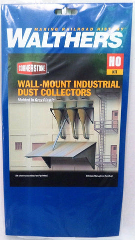HO Scale Walthers Cornerstone 933-3510 Wall-Mount Industrial Dust Collectors Kit