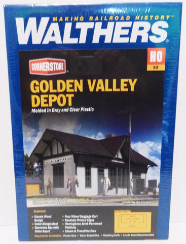 HO Scale Walthers Cornerstone 933-3532 Golden Valley Depot Building Kit