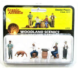 O Scale Woodland Scenics A2727 Scenic Accents Checker Players (8) pcs