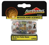 N Scale Woodland Scenics AutoScenes AS5341 Ma & Pa's Trailer Haven Mobile Home