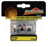 N Scale Woodland Scenics AutoScenes AS5342 Junior's Pit Stop Coupe