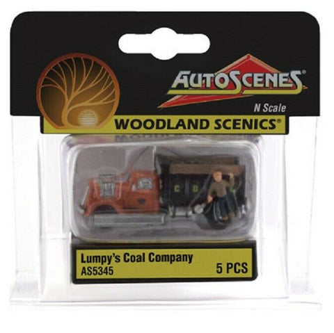 N Scale Woodland Scenics AutoScenes AS5345 Lumpy's Coal Company Truck