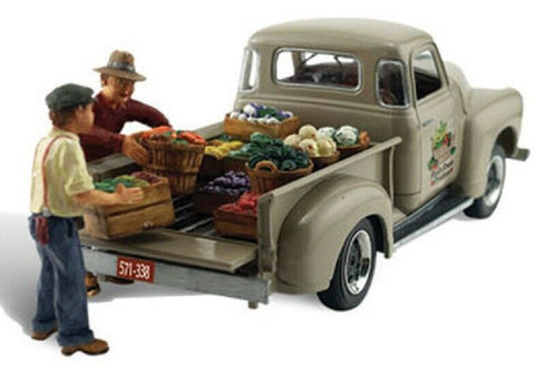 N Scale Woodland Scenics AutoScenes AS5346 Paul's Fresh Produce Pick Up Truck
