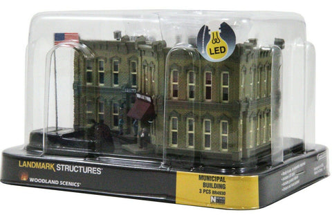 N Scale Woodland Scenics BR4930 Municipal Building Built-&-Ready Structures