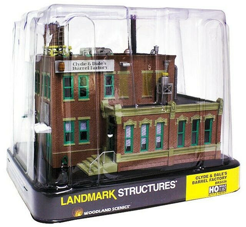 HO Woodland Scenics BR5026 Clyde & Dale's Barrel Factory Built Ready Structure